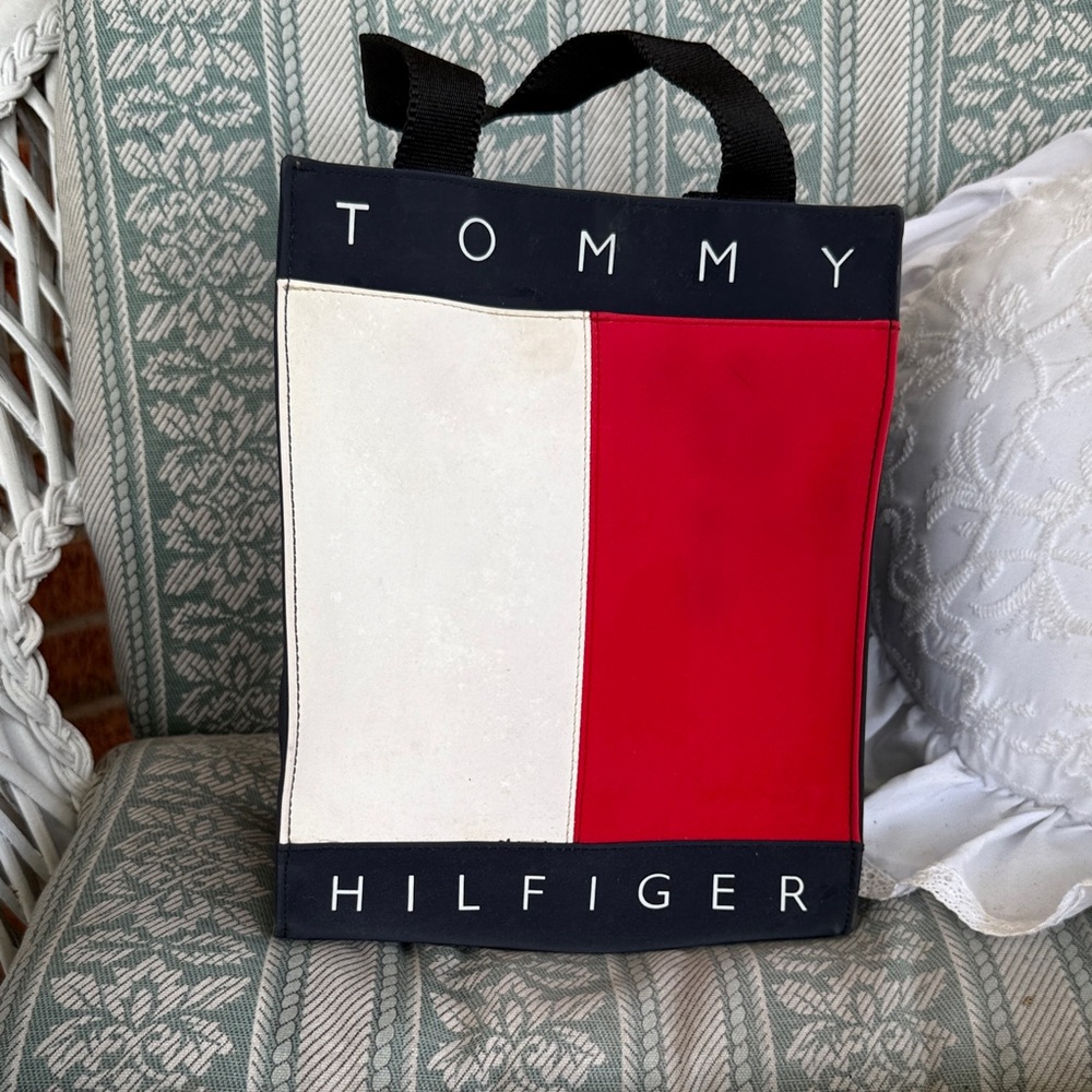 Tommy Hilfiger Black, Red, and White Men's Tote